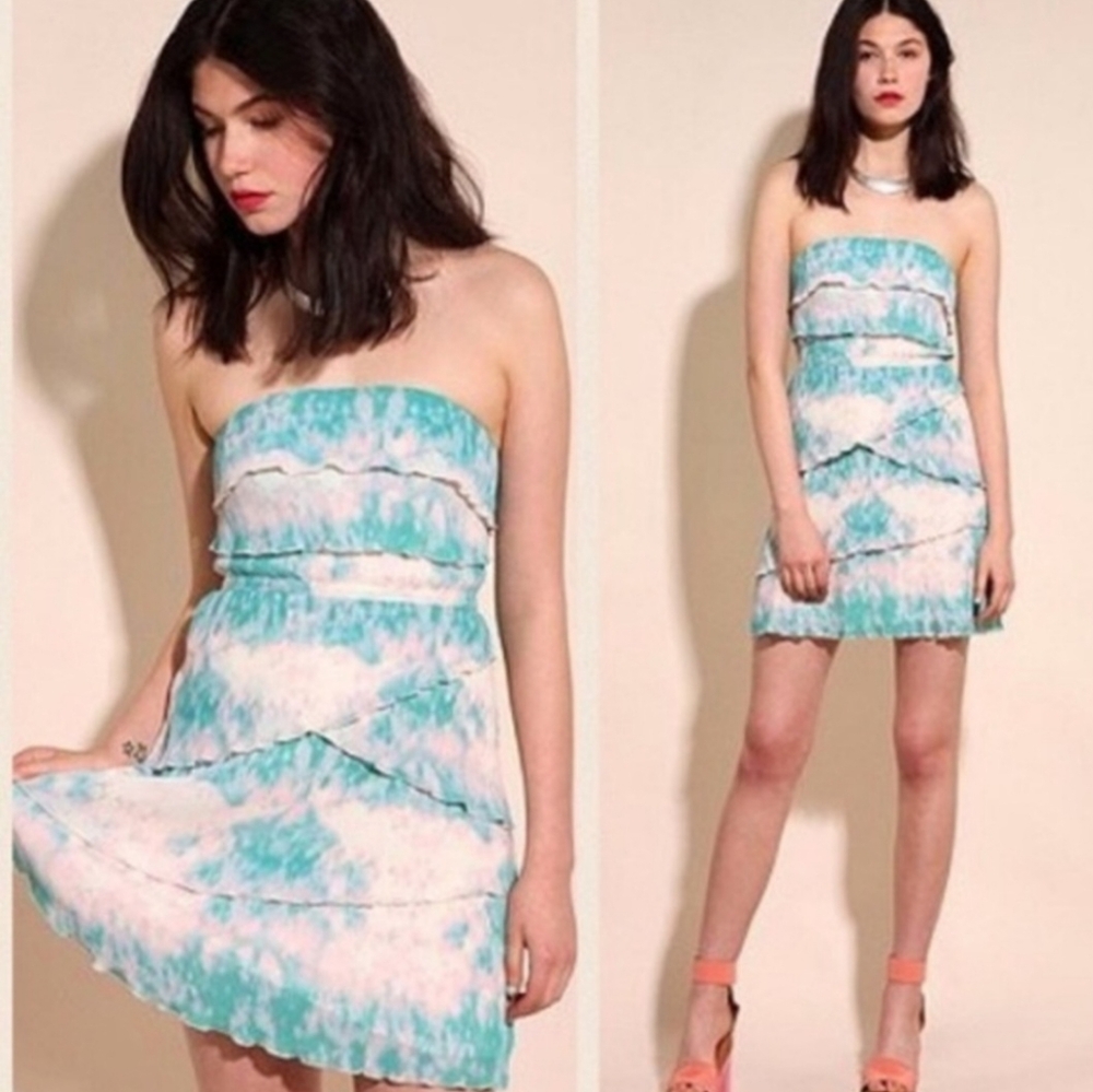 Anthropologie Pins and Needles Straples Water Colors Dress